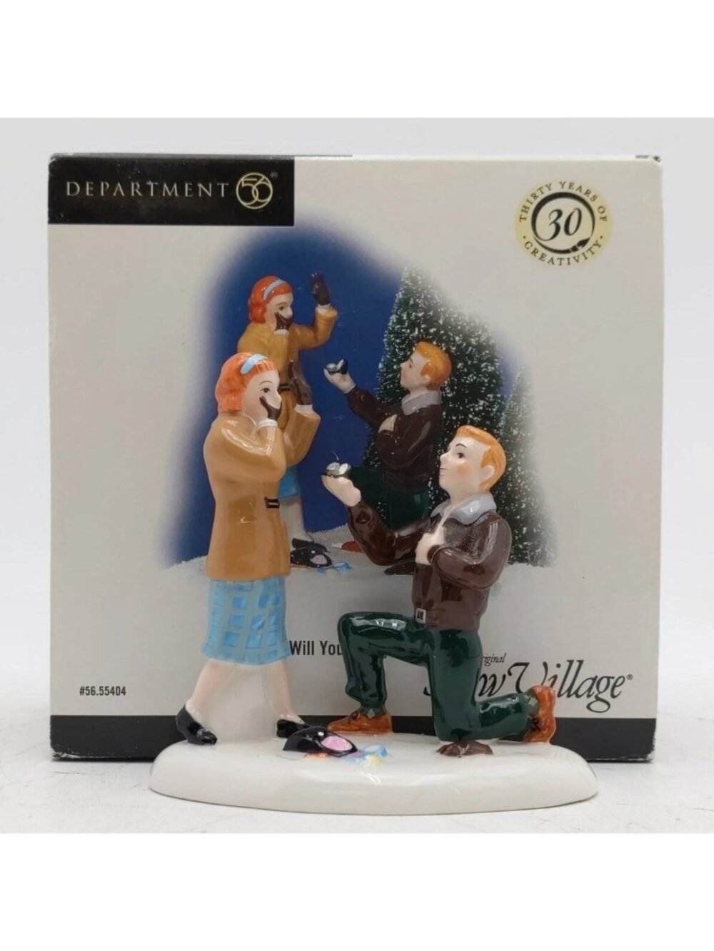 Department 56 Will You Marry Me?  56.55404 The Snow Village Ceramic Figure NIB